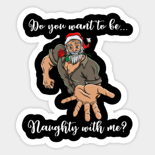 Macho Santa Claus Naughty Christmas Funny Gift Ho Ho Sticker